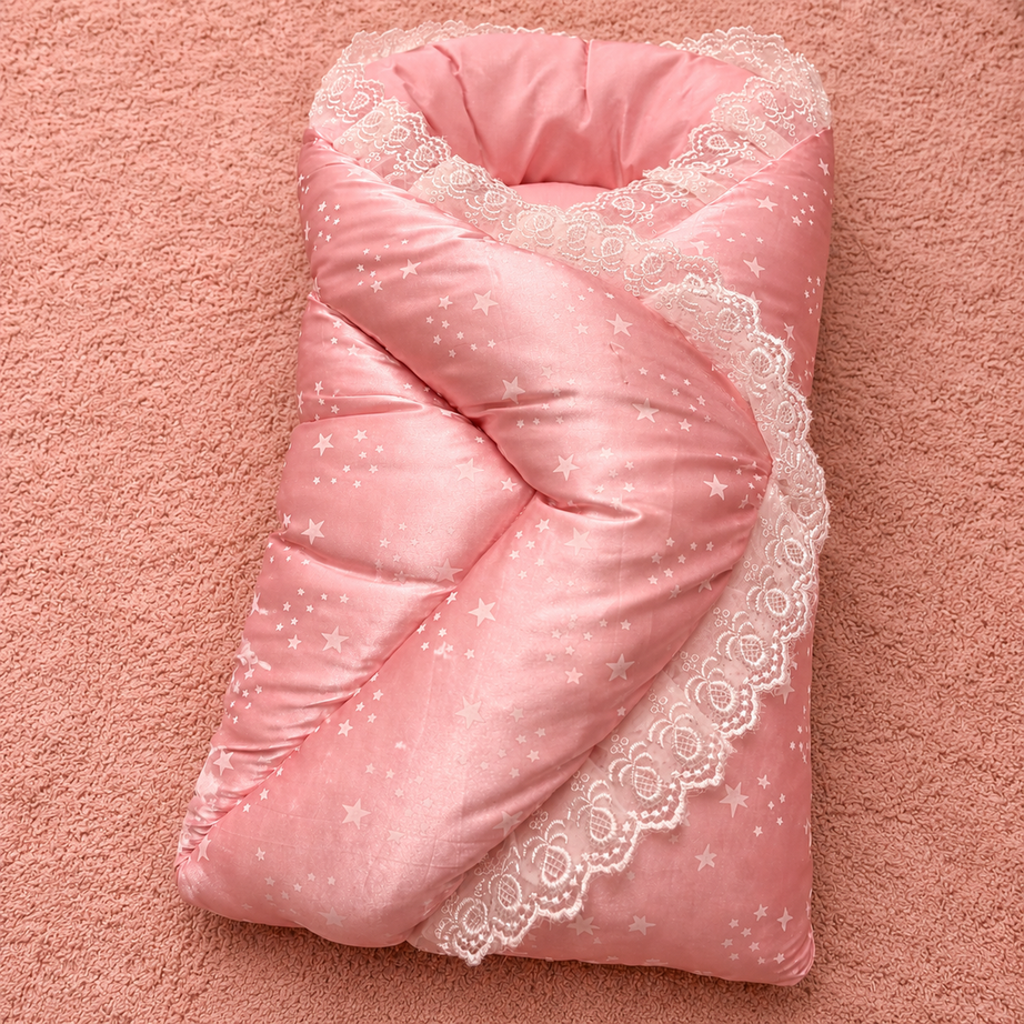 Luxury Silk Baby Nest – Starry Lace Edition